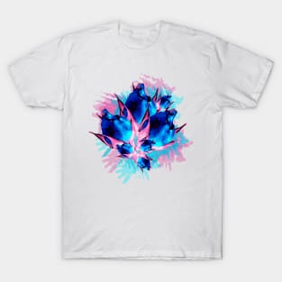 Neon Roses Blue T-Shirt